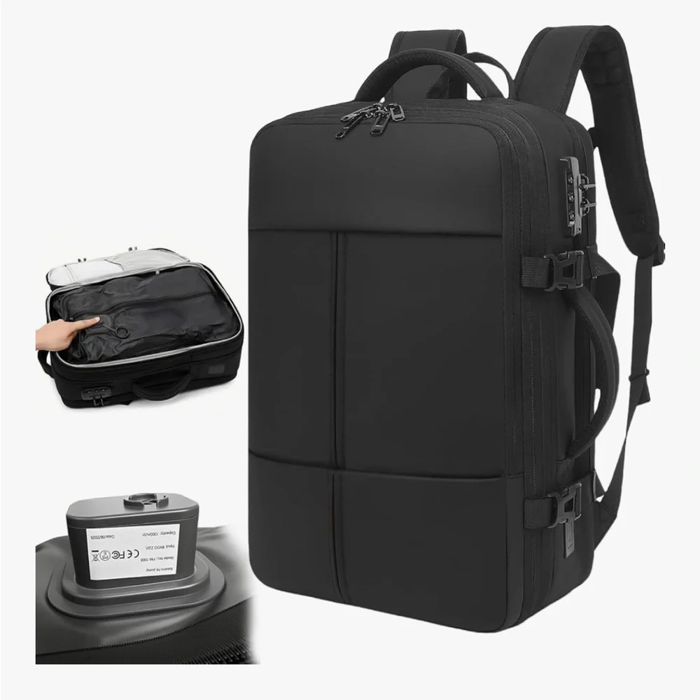 Sleek Black Men's Backpack